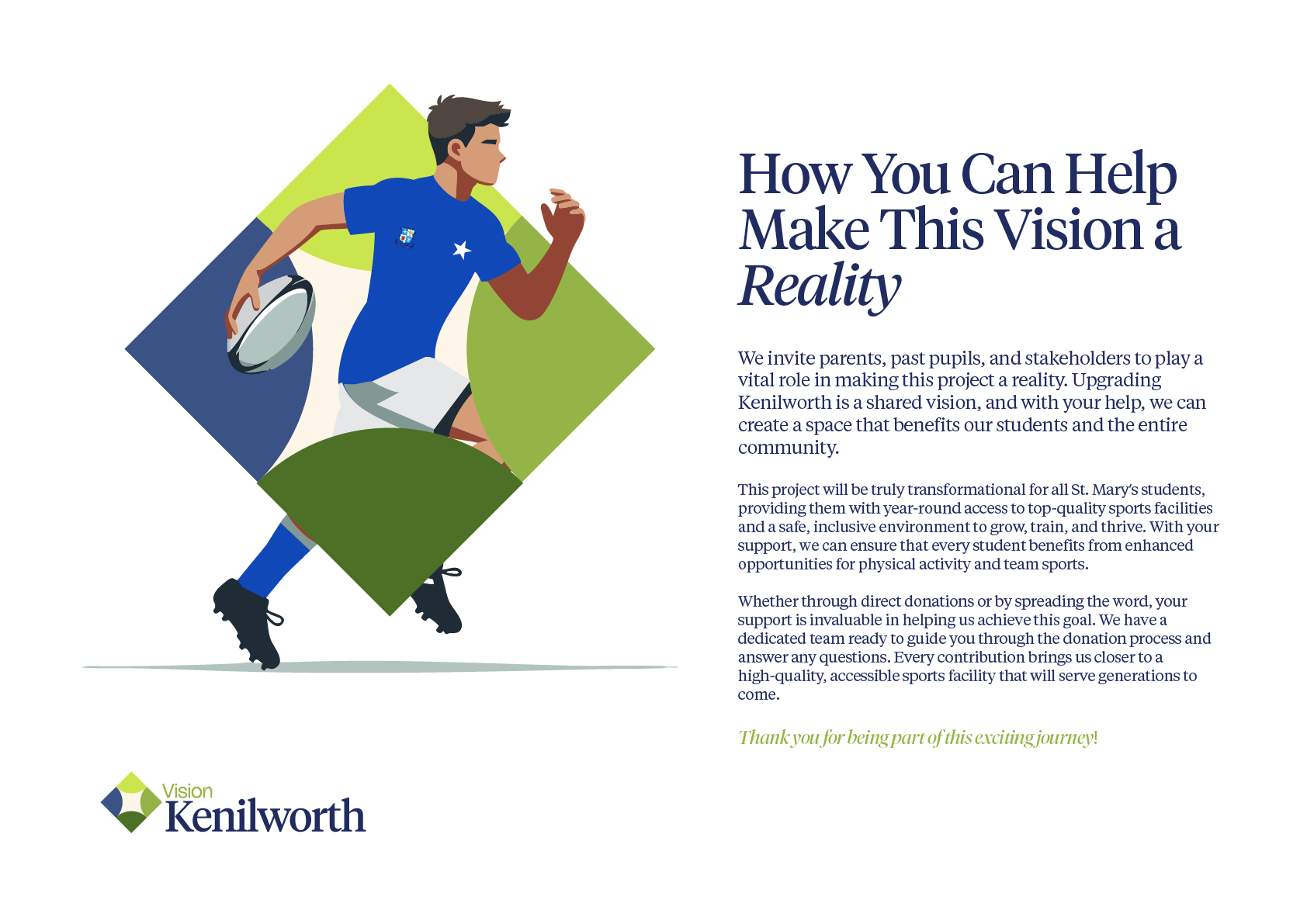 Vision Kenilworth — campaign website and printed information pack for St. Mary's College