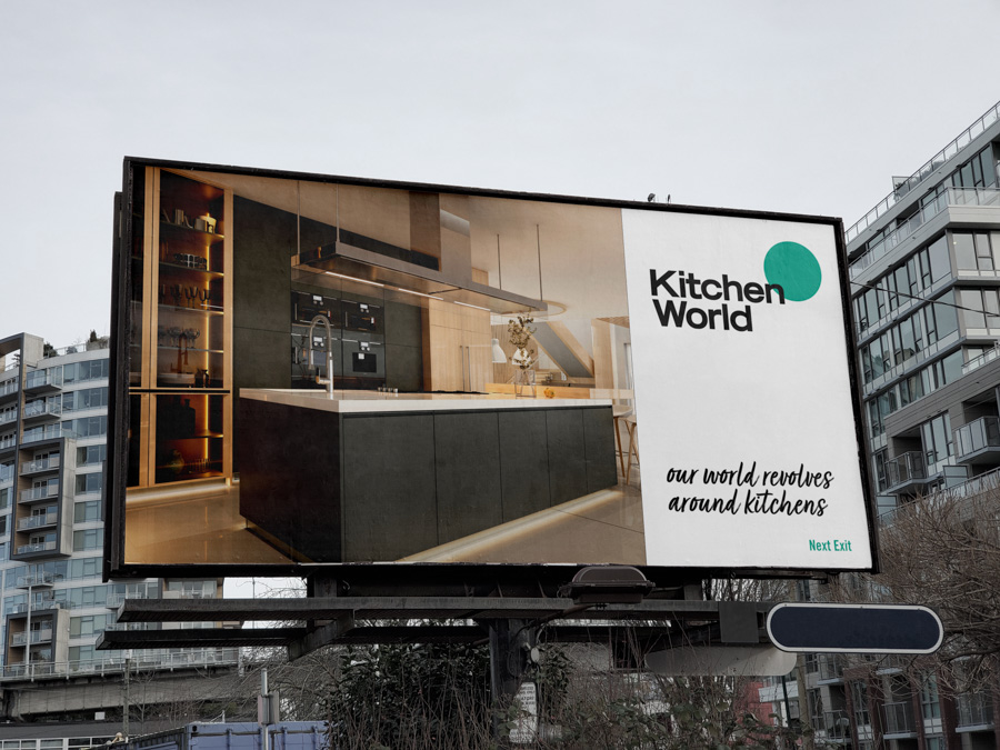 Kitchen World — branding, website, brochures and out-of-home campaign