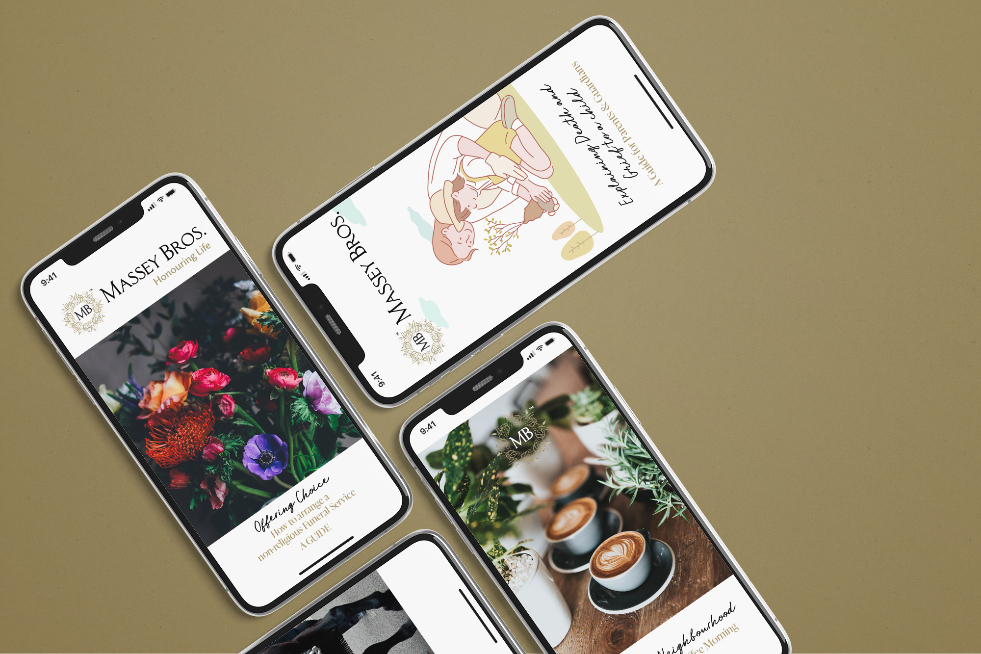 Massey Bros website scrolling preview