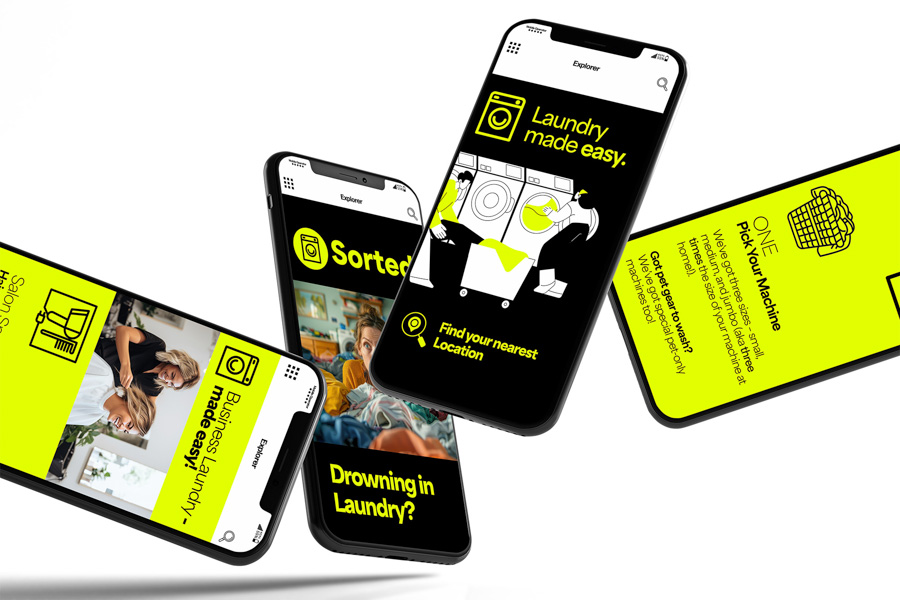 Sorted laundry — branding, campaign, signage and digital
